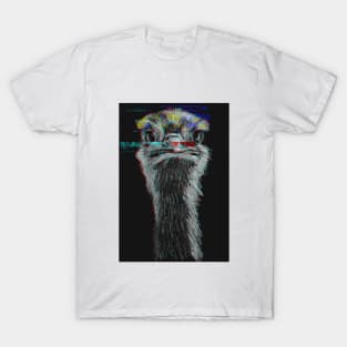 Duck sketch with scribble art style and glitch effect T-Shirt